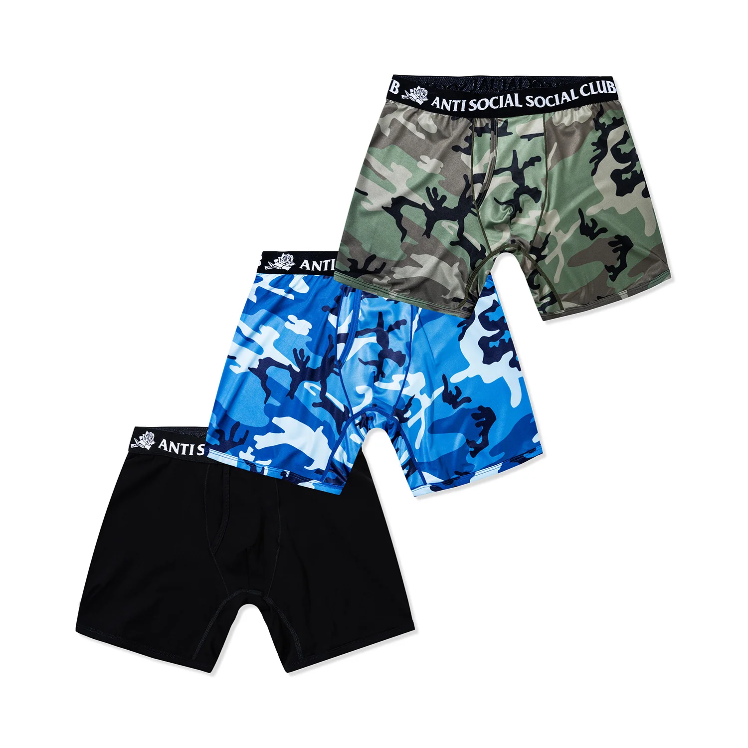 ASSC Jacquard Logo Boxer Briefs 3-Pack - Camo Solid