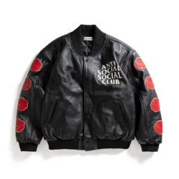Alternative view of PETAL TO THE METAL LEATHER VARSITY JACKET