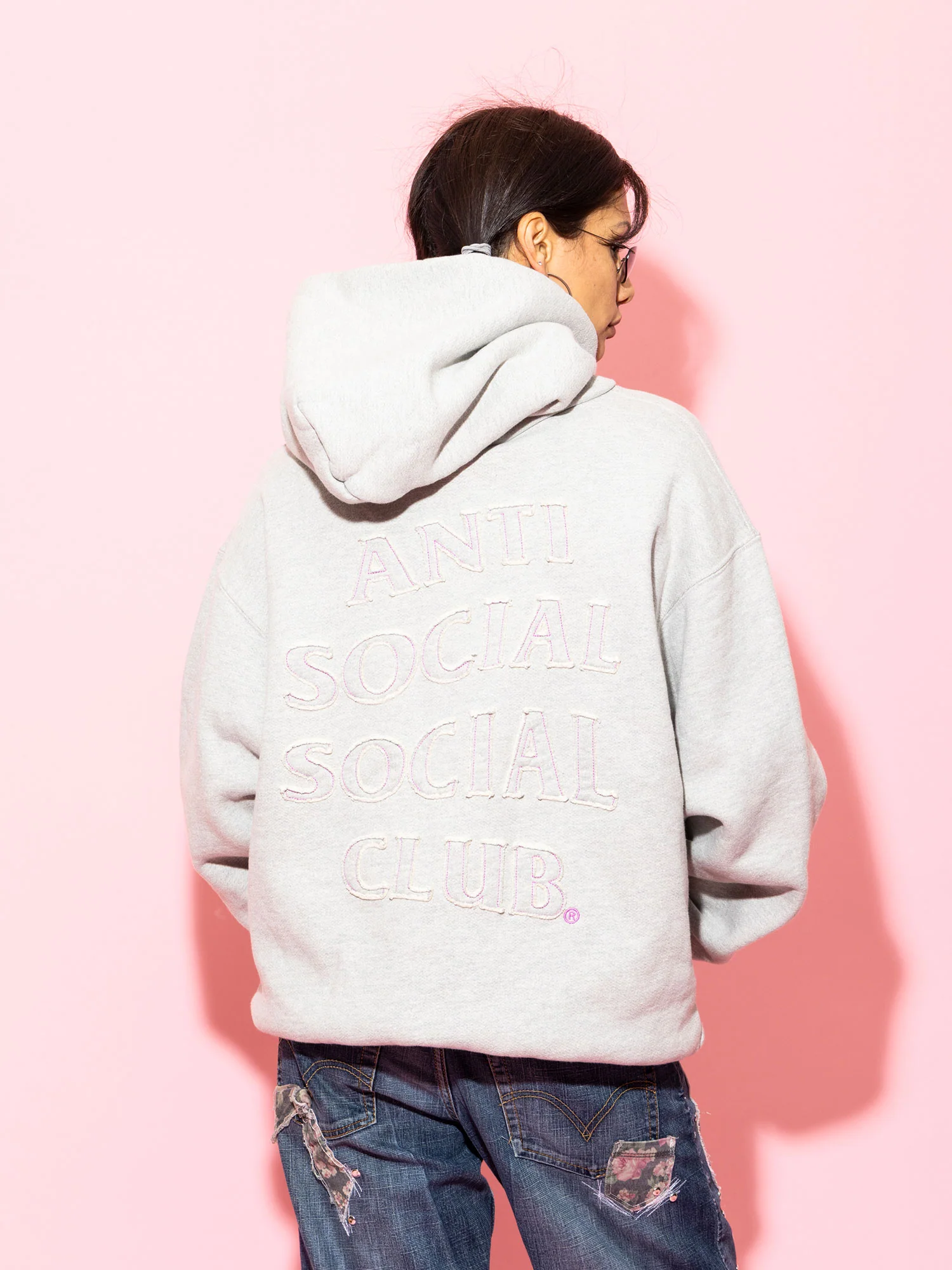 APPLIQUE MIND GAMES HOODIE - GRAY - Image 2