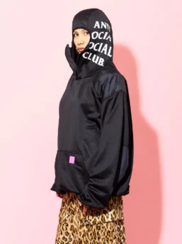 Alternative view of SKI MASK HOODIE - BLACK