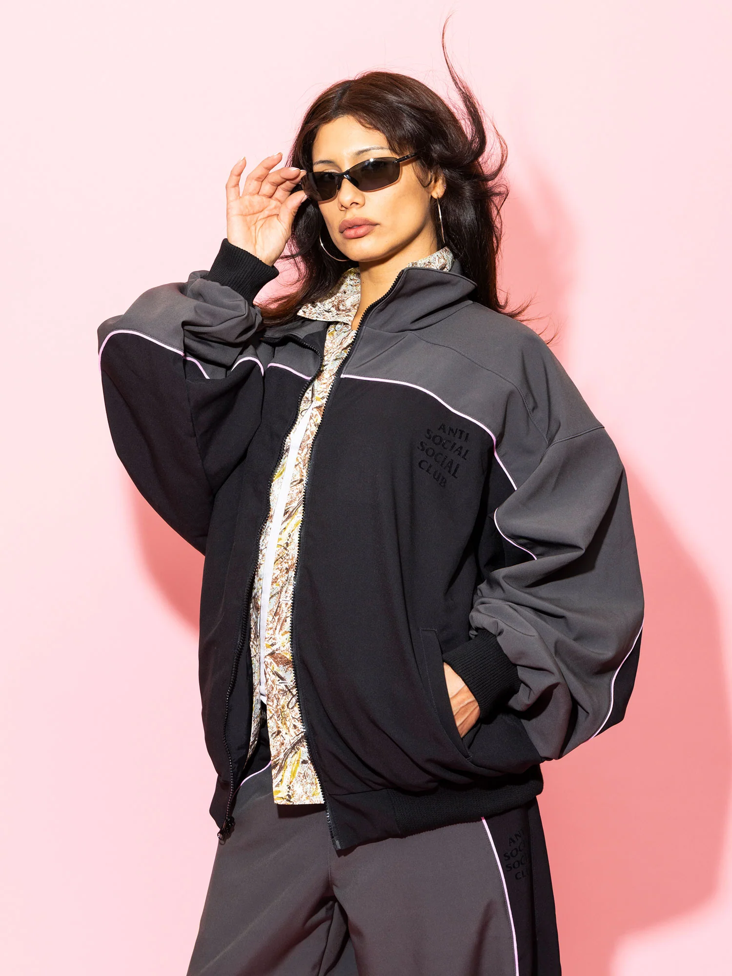 TRACK JACKET - BLACK - Image 2