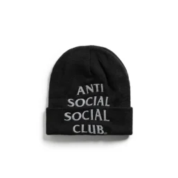 EMBROIDERED BEANIE - BLACK