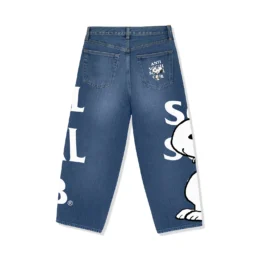 Alternative view of ASSC x Peanuts Snoopy 5 Pocket Printed Denim